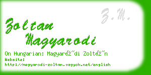 zoltan magyarodi business card